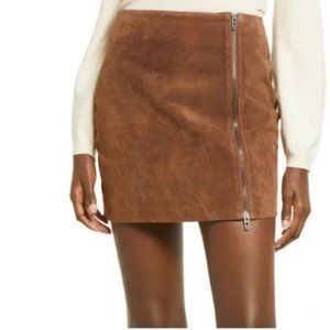 NWT BLANKNYC zip suede mini skirt